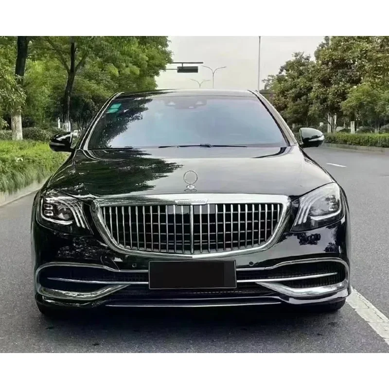 ترقية تعديل KitBody Kit لبنز مرسيدس S-class Encircling W222 تعديل الشريط الأمامي الأوسط صافي تطويق الظهر #5