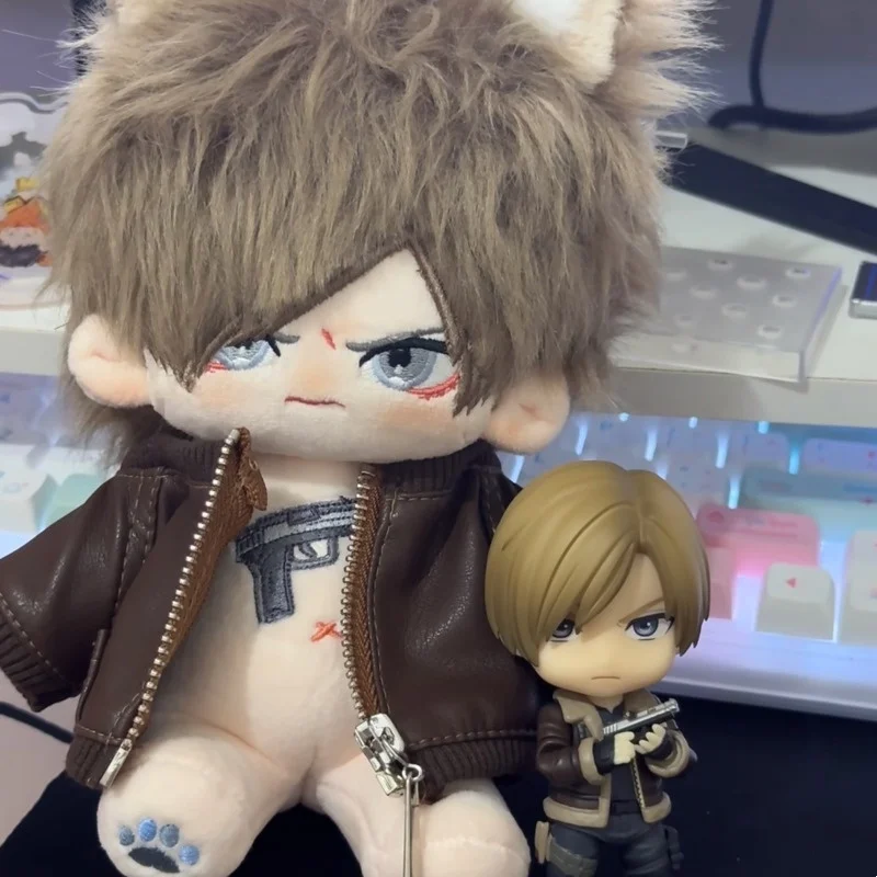 

NEW Game Resident Evil Leon Cute Plush Doll Kawaii Kennedy Cotton Doll Toys With Bones Collectibles For Kids Fans Gifts