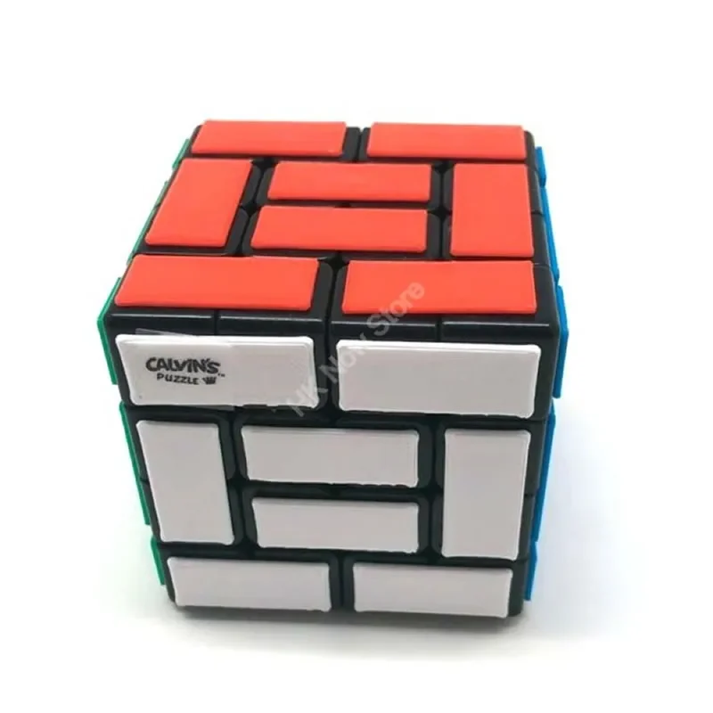 Calvin's Evgeniy Window-Cube-4 bandażowa 4x4x4 magiczna kostka Neo prędkość Twisty Puzzle łamigłówki zabawki edukacyjne