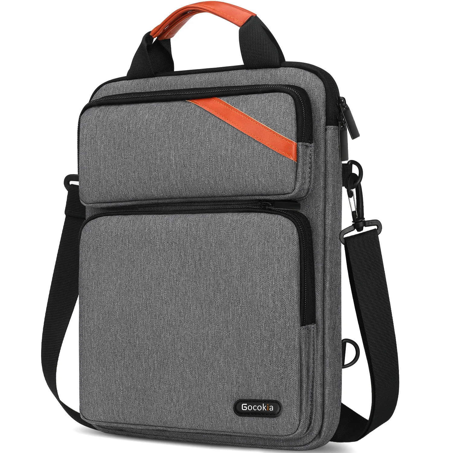 ICozzier 12.9-13.3 Inch Laptop Shoulder Bag, Double Pocket Laptop Sleeve Tablet Case for MacBook Pro 14, iPad Pro 12.9 2018-202