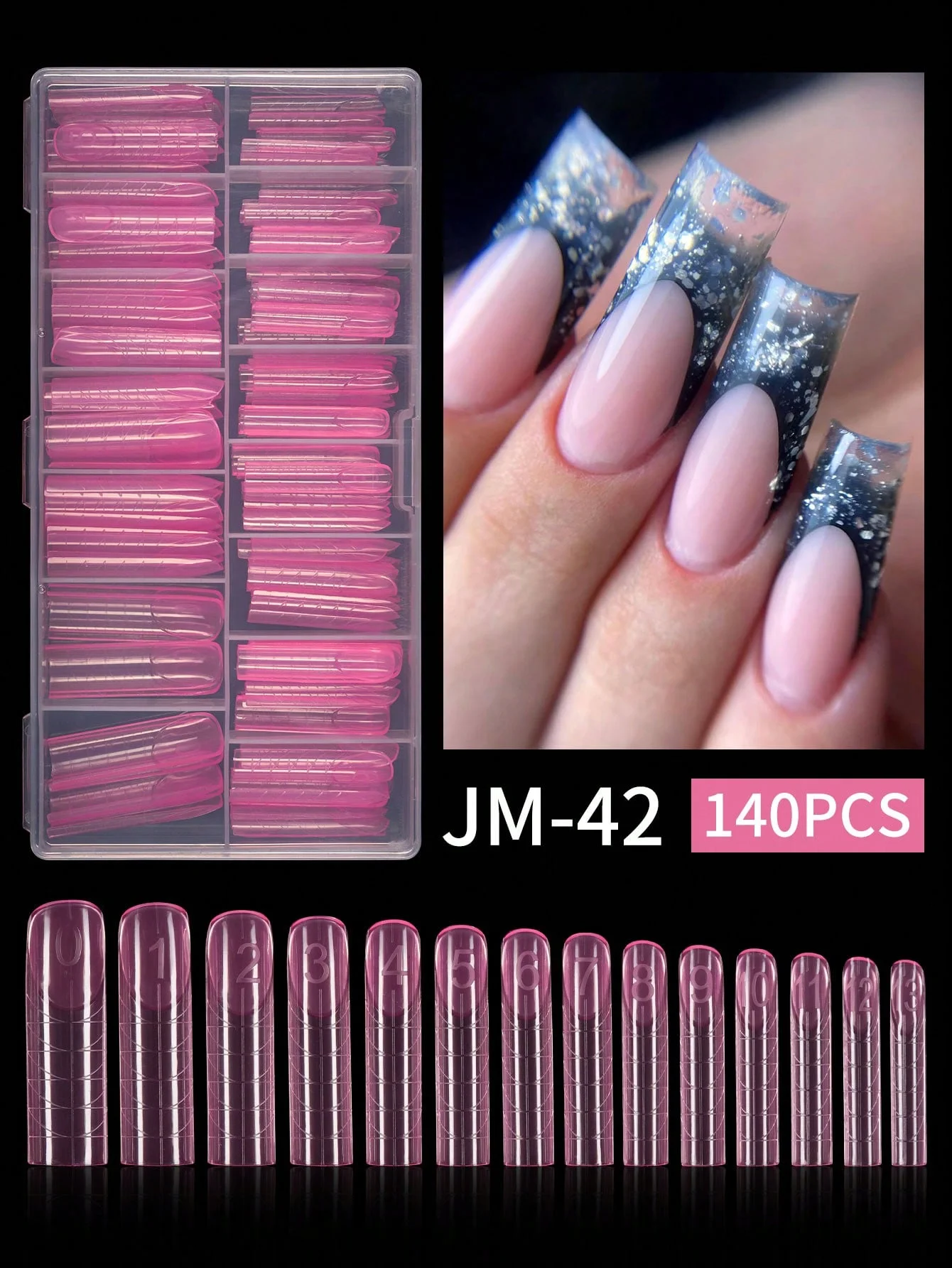

150pcs/Box Gel Nail Tips Kit, Pre-Formed False Nails For Gel Polishing, Soak-Off Easy Nail Extension Acrylic Fake Nail Tips, Cry