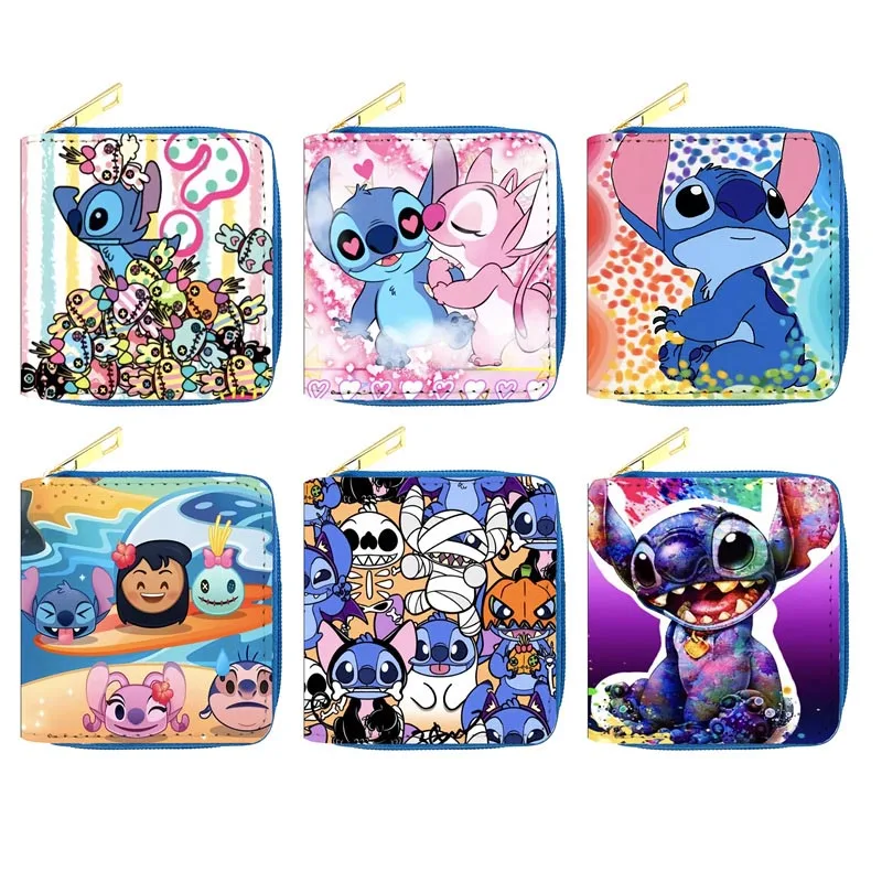

Disney Lilo & Stitch Lady Women Short Wallet PU Leather Small Coin Purse Credit Card Pouch For Girls Female Portefeuille Femme