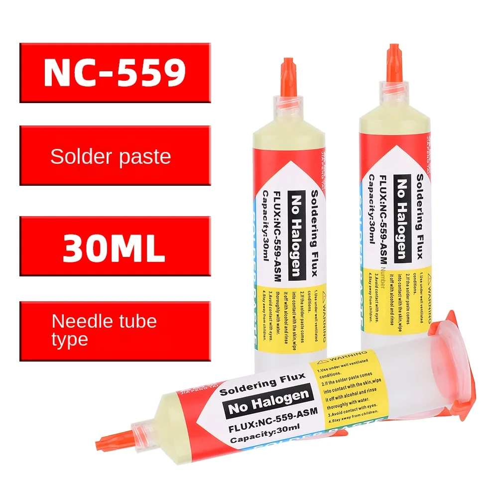 NC-559 Solder Paste Rosin Flux Soldering Oil 30ML Yellow Transparent For BGA Repair Component Disassembly Welding Rework