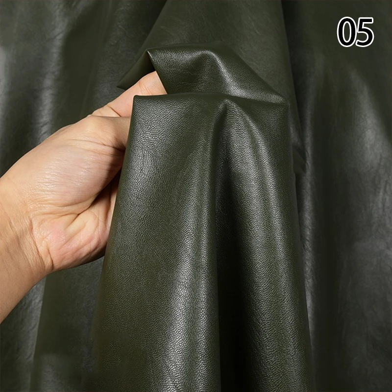 50*140m Matte Faux Leather Fabric Stretch Imitation Sheepskin Soft PU Fabric DIY Sewing Motorcycle Jacket Clothes Material