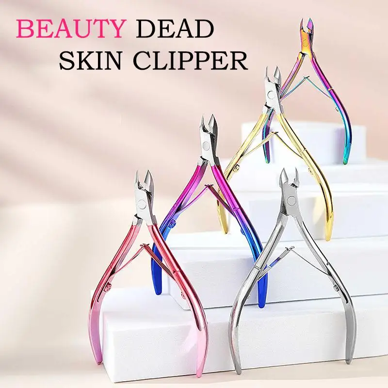 1 Pcs Cuticle Nippers Nail Manicure Cuticle Scissors Clippers Trimmer Dead Skin Remover Pedicure Stainless Steel Cutters Tool