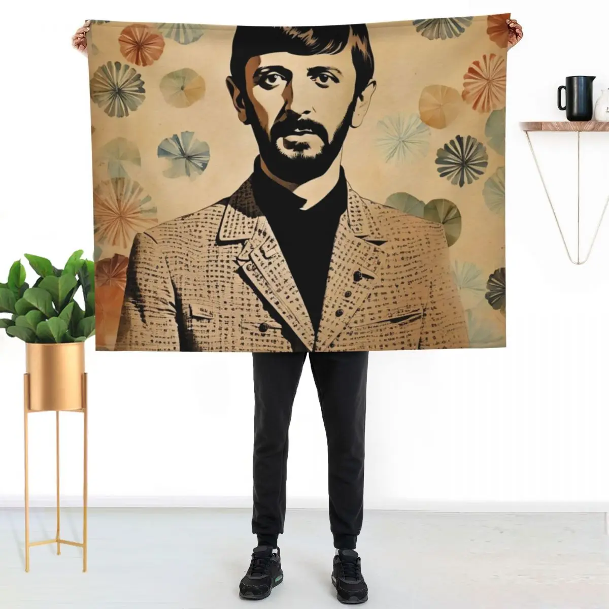 

Ringo Starr Throw Blanket Plush Fuzzy Cozy Blanket for Couch Sofa