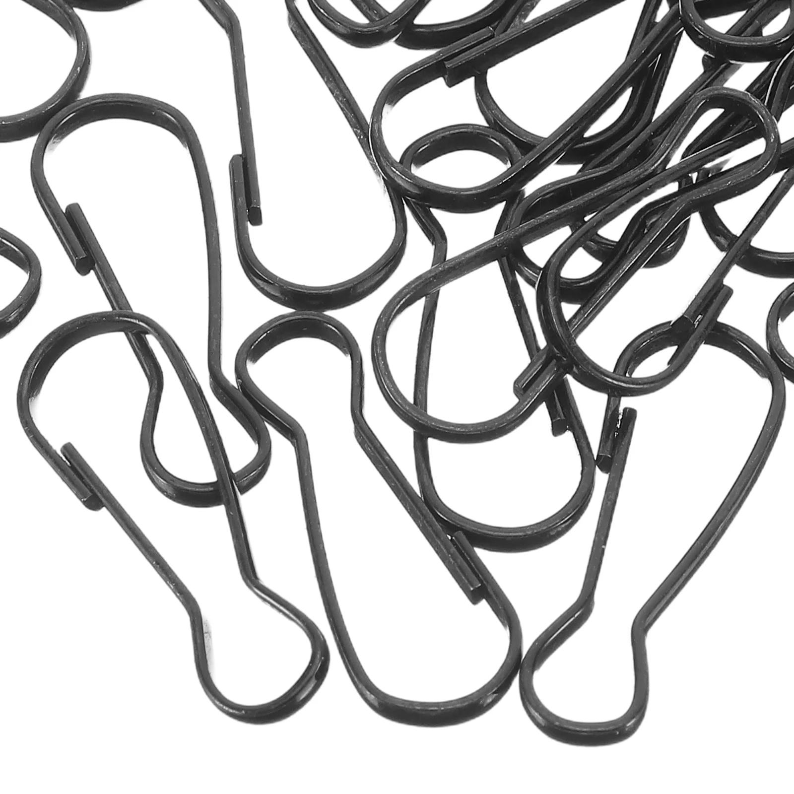 100Pcs Snap Clips Metal Spring Buckle for Curtain Tracks Drapes Tiebacks Secure Holdaway with Locking Mechanism