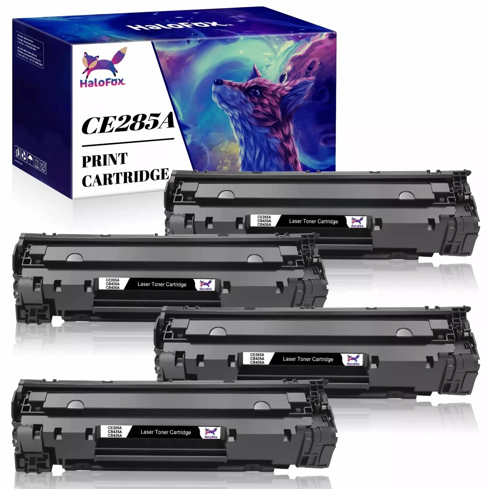 4 High Yield 85A CE285A Black Toner Cartridge For HP LaserJet P1005 P1006 Print