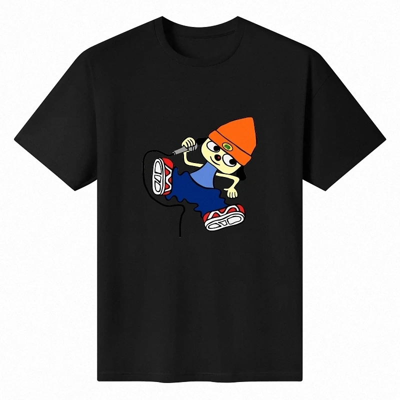 

Parappa The Rapper Rap Mens T-Shirt Funny Printing T-ShirtsO-Neck Breathable Tee Cotton Fun Tees