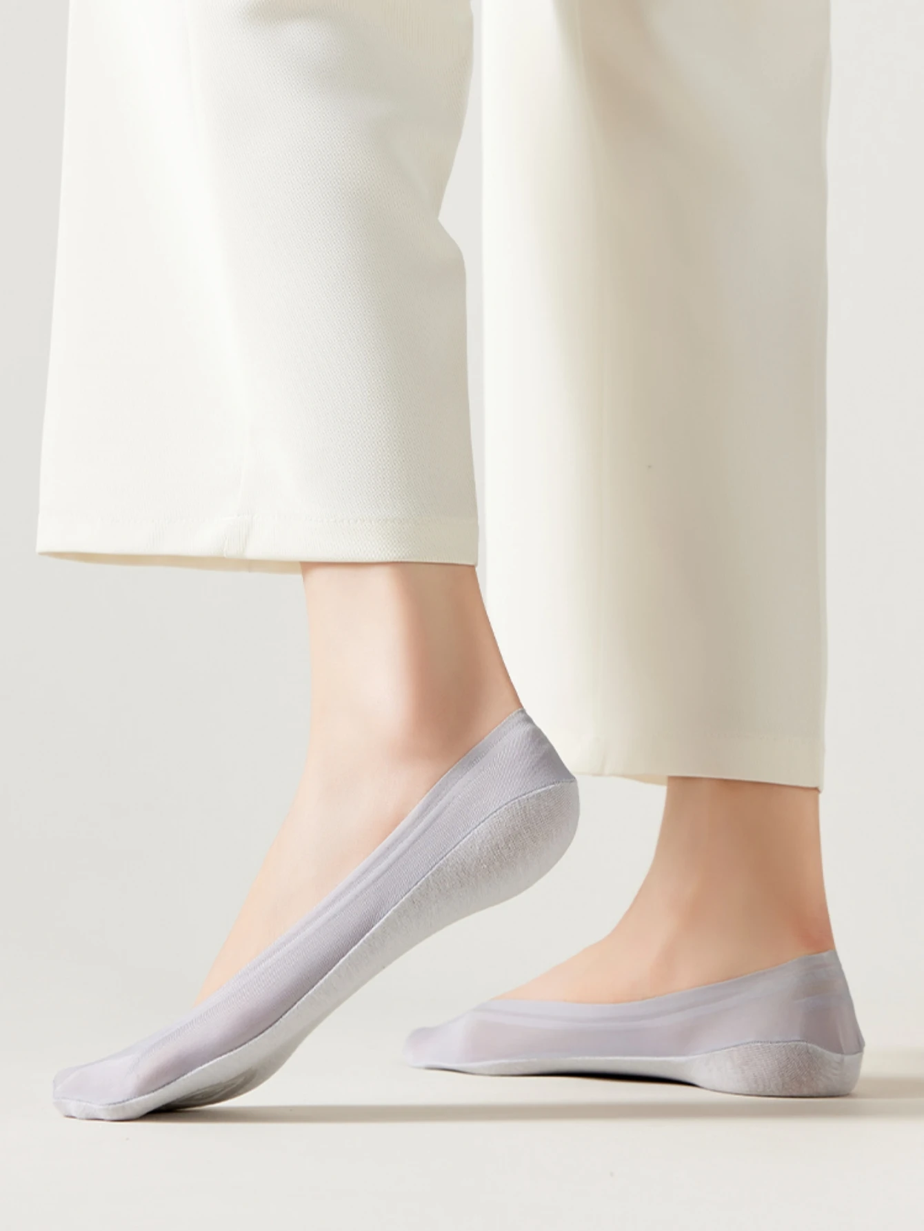 3/5/10 Paar, ultradünne Damen-Bootsocken, knöchelhohe, unsichtbare Socken, rutschfeste Silikon-Sohlen, um ein Verrutschen der Ferse zu verhindern. – Detail 5