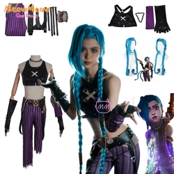 LOL Arcane Jinx Costumes For Women League Of Legend Cosplay Jinx LOL Lol Anime Jinx Costume With Wig