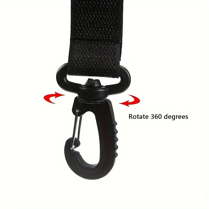 2pcs 360° Rotatable PU Leather Stroller Hooks, Wheelchairs Cars Motorcycles Bike Hooks