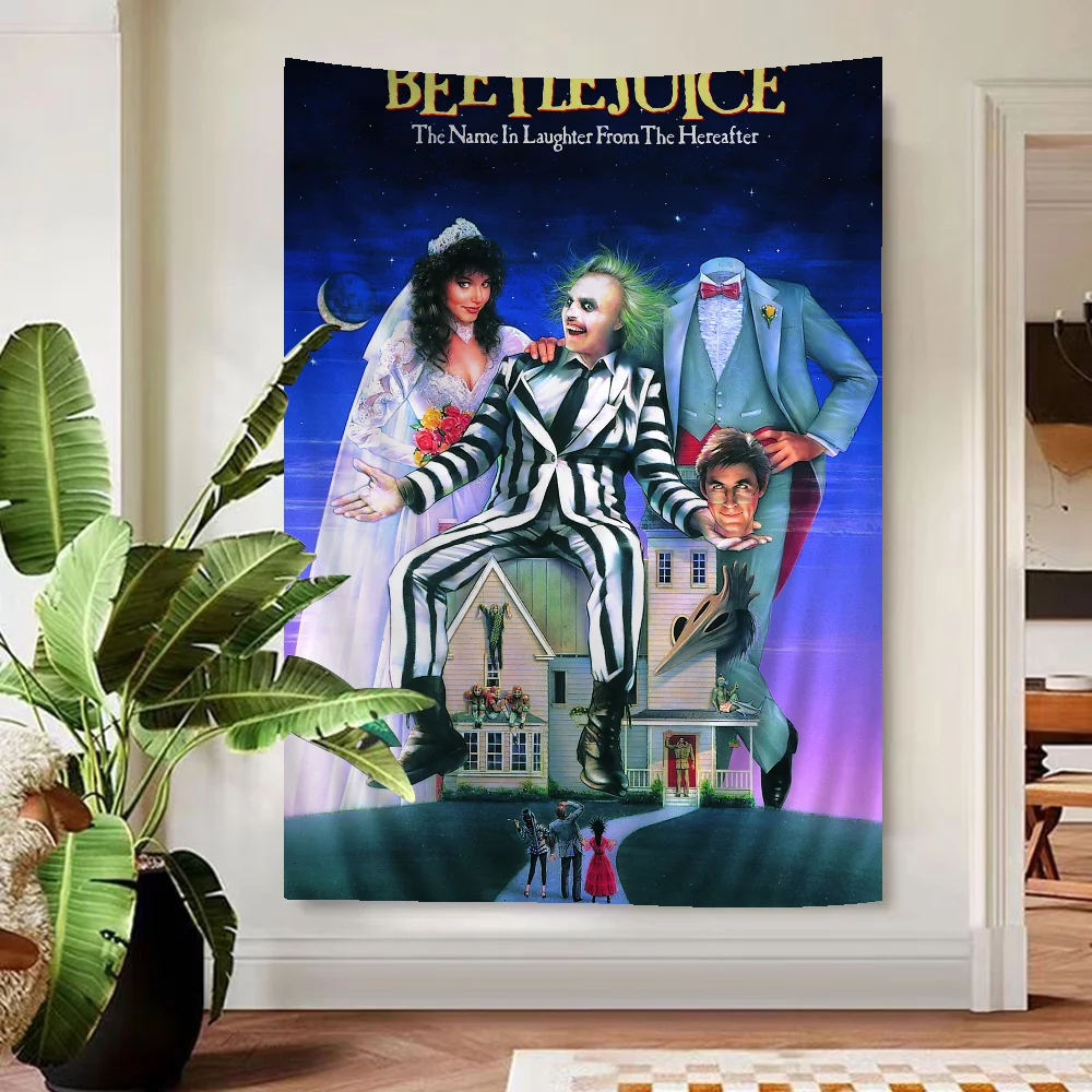 

Vintage Beetlejuice 2 Movie Chart Tapestry For Living Room Home Dorm Decor Art Home Decor