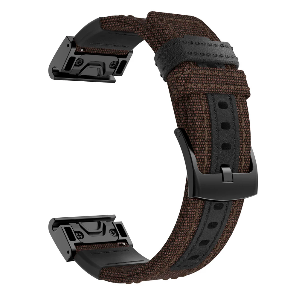 Tali Jam Tangan untuk Garmin Fenix ​​7 7X 6 6X Pro 5 5X Plus 3HR D2 Bravo Jam Tangan Pintar Gelang Tali Pergelangan Tangan Easyfit Cepat Kepang/Kanvas