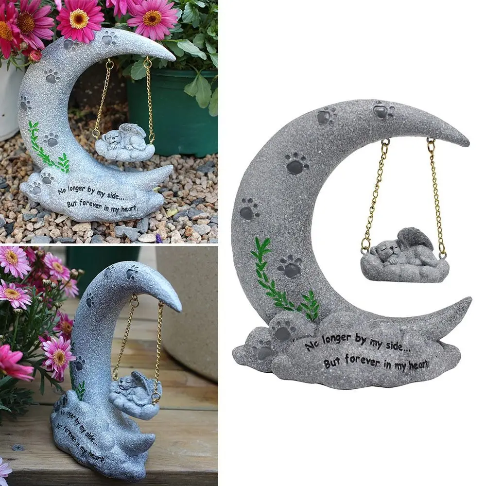 for Outdoor Tombstones Sleeping Pet Dog Memorial Statue Dog Passing Away Bereavement Gifts for Dog Pet Memorial Stone