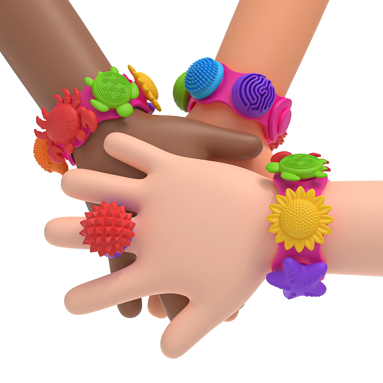 ألعاب فيدجيت رينجز الحسية للأطفال: 13 عبوة من حلقات فيدجيت القلق الدوارة - لعبة حسية للتوحد للاحتياجات الخاصة ADHD