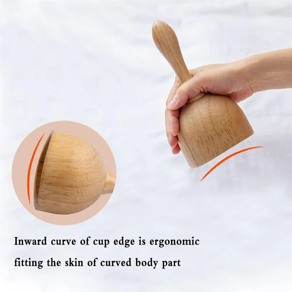 Wood Therapy Cup Wood Therapy Massage Tools Body ShapingTool for Lymphatic Drainage & Cellulite Reduction,Maderoterapia Massager