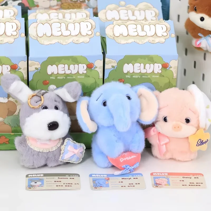 

Подлинная игрушка Happy Melur Town Stories перед сном - милый кролик, овца, собака, слон, подвески, сюрприз, кавайный подарок