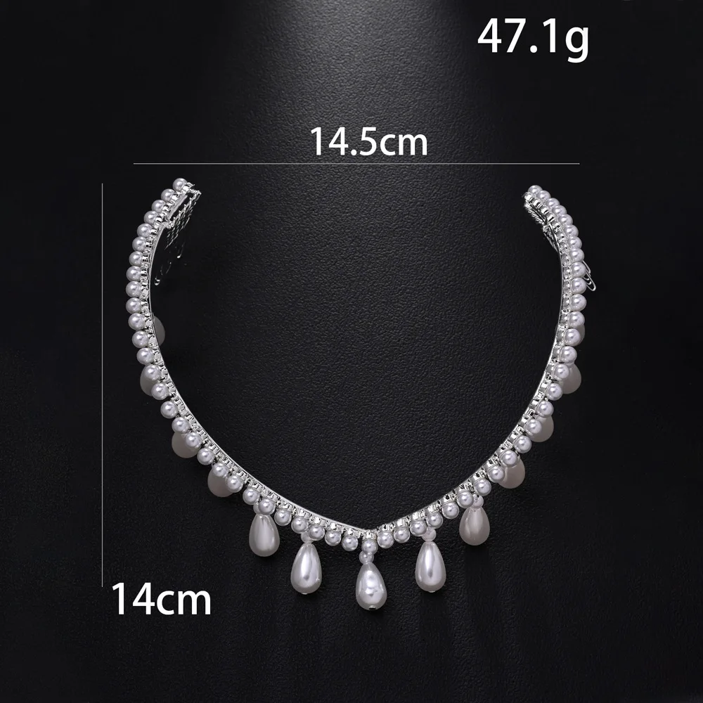 Fashion Pearl Tassel V Shape Headpiece Comb Wedding Hair Accessories 2025 Handmade Indian Bridal Head Chain Clip for Women Gift