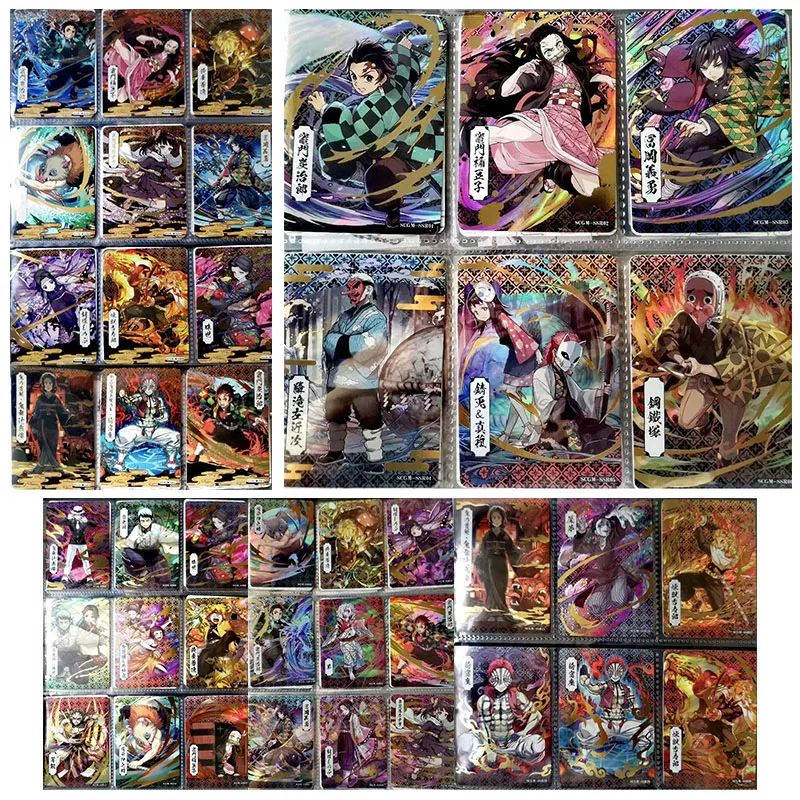 Anime Demon Slayer Rare UR GP CP PR SSR Refraction Foil Kanroji Mitsuri Nezuko Toys for boys Collectible Cards Birthday Present