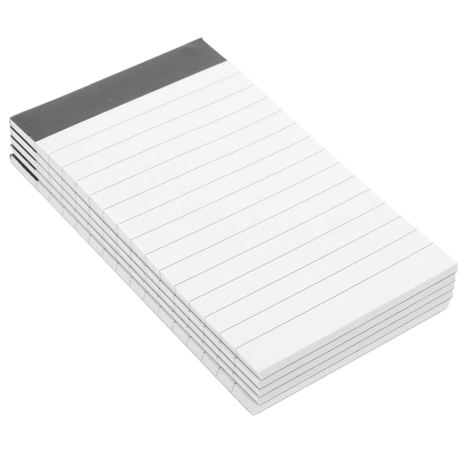5Pcs Compact A7 Lined Notepad Refills Sturdy Cardboard Backing Smooth Writing Paper Portable Pocket Notebook for Work Study