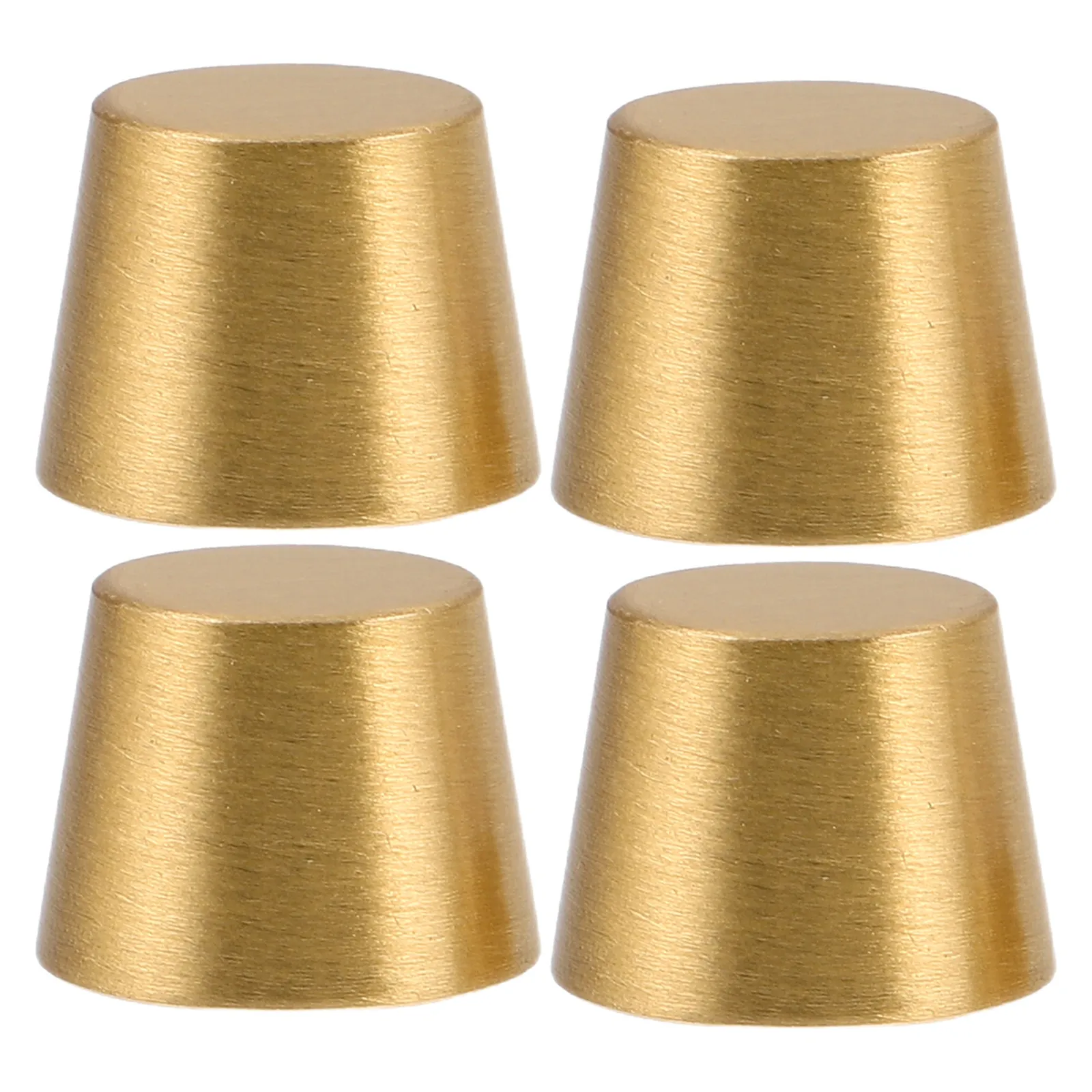 

4pcs Furniture Stabilizer Leg 10MM Decorative Brass Riser Feet Cabinet Base Support Table Foot Risers For Shelves Desks