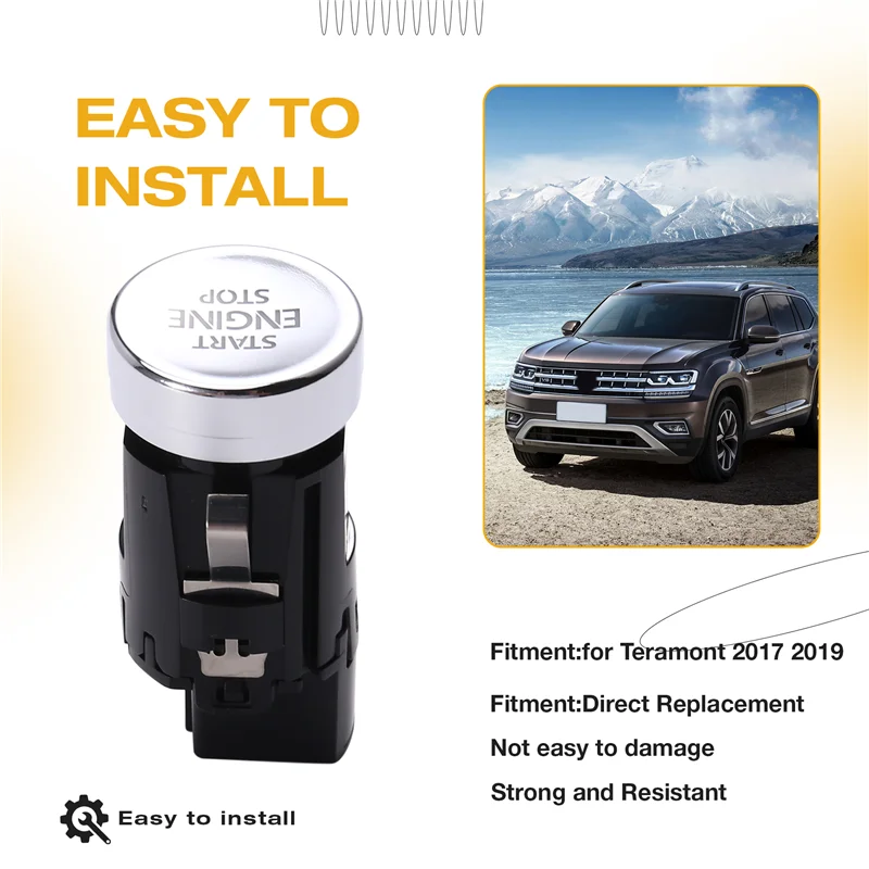 

Car Ignition Engine Start Switch One Button Start Switch 3CG959839 For VW Teramont 2017 2019 Car Stop Start Button