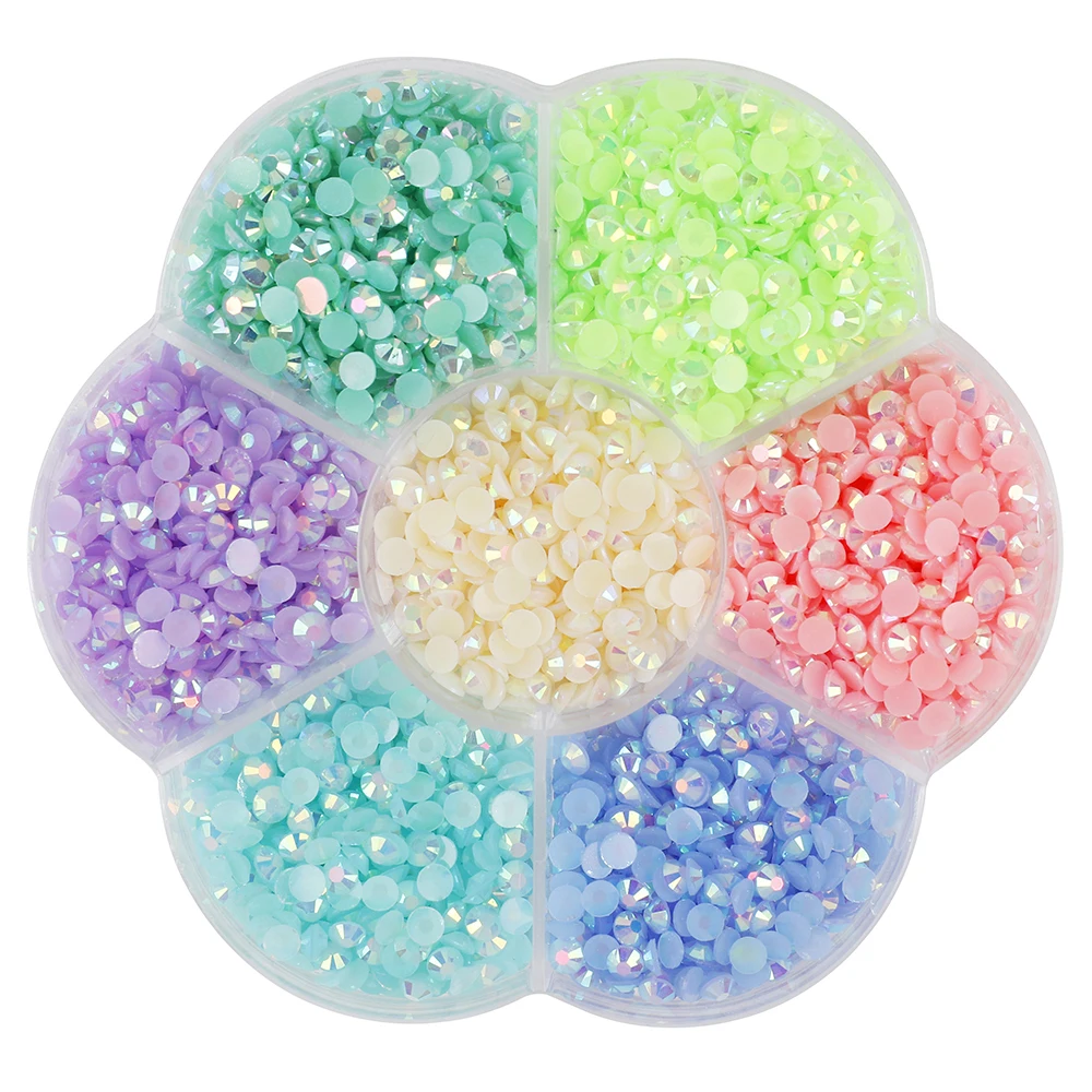 Non HotFix Flatback Beads Resin Jelly Rhinestones  For Scrapbooking Nail Art Cup Decoration V0848