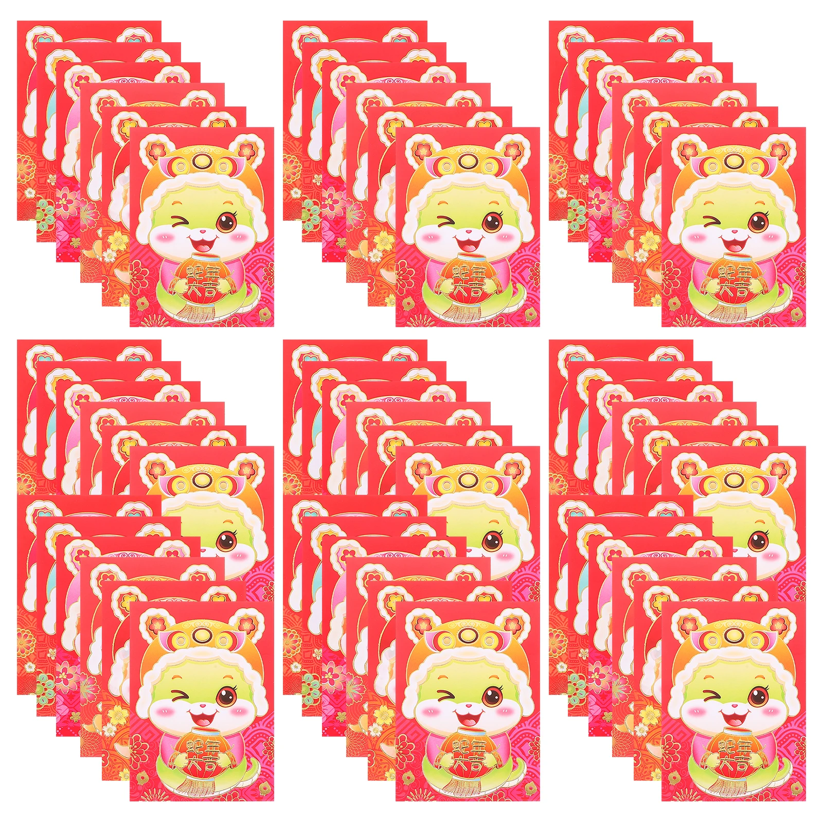 

60 Pcs Red Envelope Chinese New Year Snake Hong Bao Lucky Money Packets Wedding Birthday Baby Shower Spring Festival Envelopes