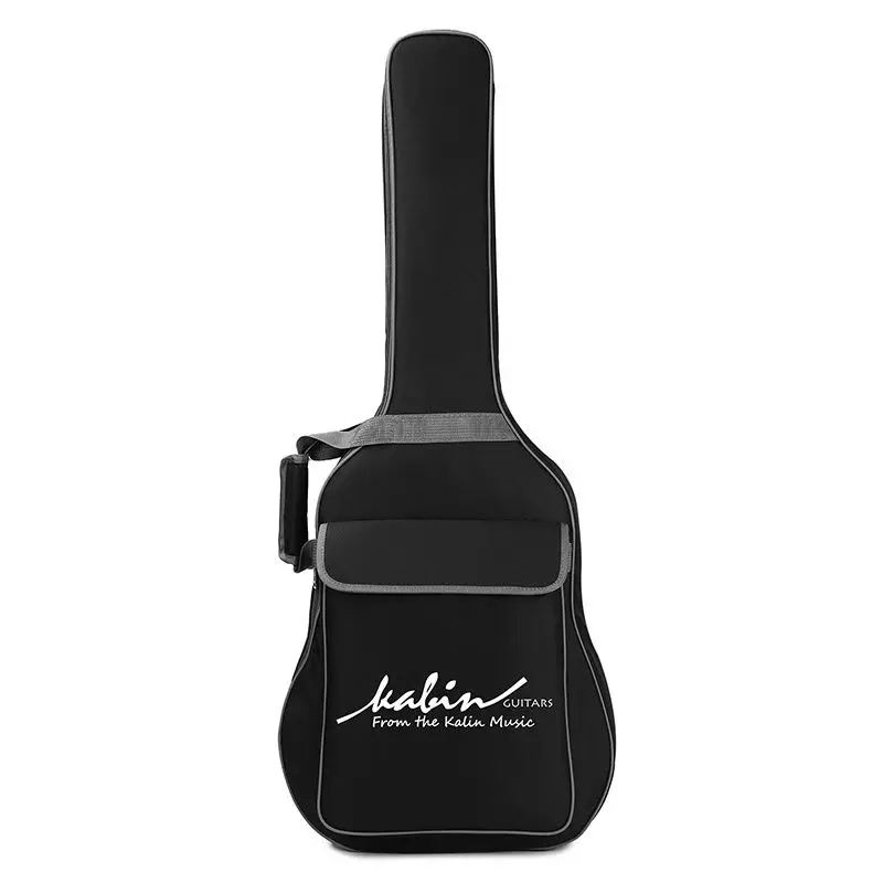 Cool Black Guitar Bag 41 Inch Cartoon Thickened Waterproof Oxford Nylon Double Straps Cotton Padded Guitar Case Gig Backpack