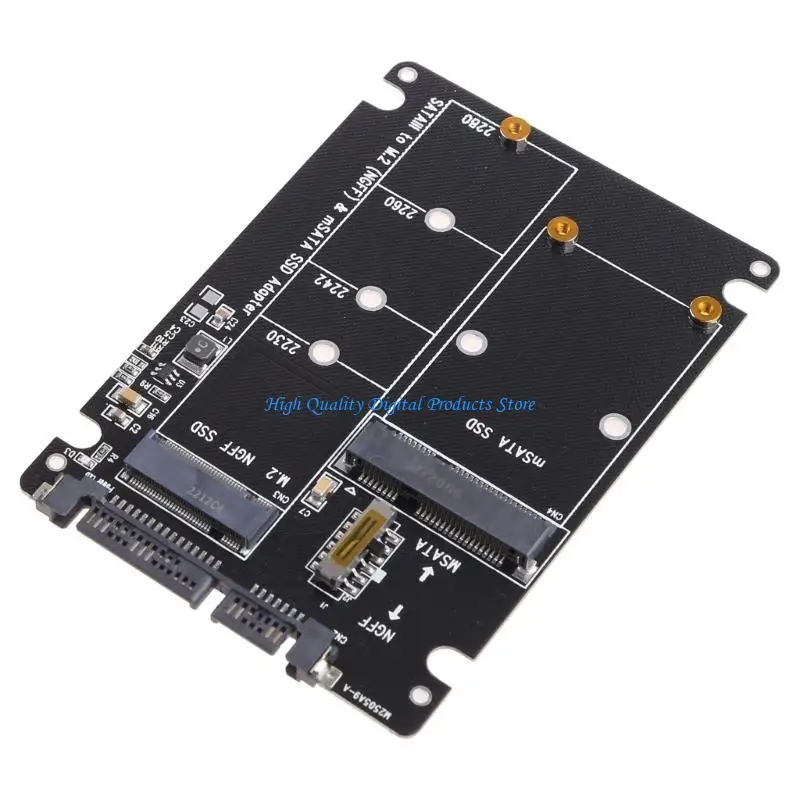 U2JE 2 In1 Adapter Card for Case Enclosure Box for MSATA/for M.2 NGFF to SATA3 Conver
