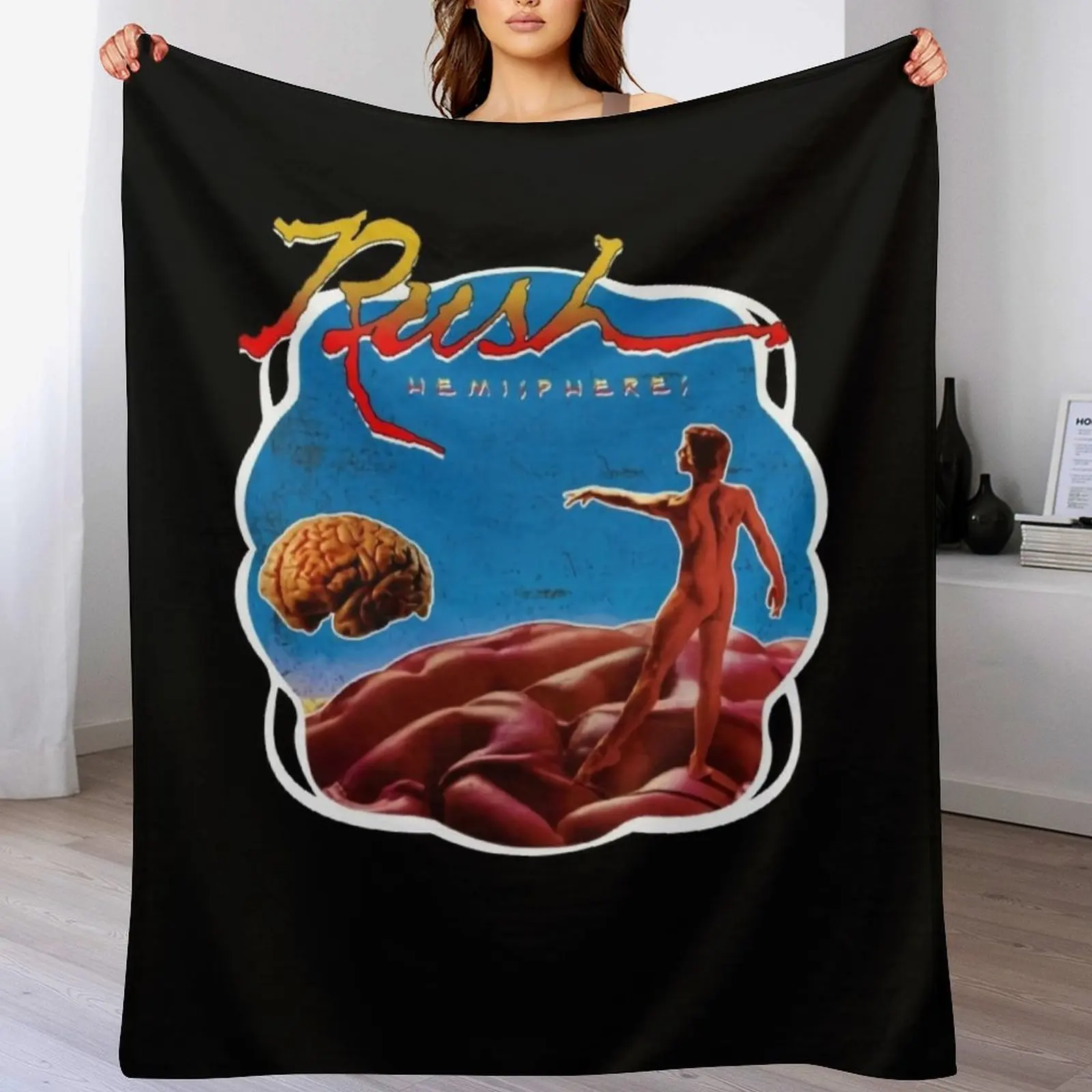 

Rúsh band Vintage Fashion - Hemispheres Album Cover Throw Blanket Giant Sofa Bed Plaid on the sofa Blankets