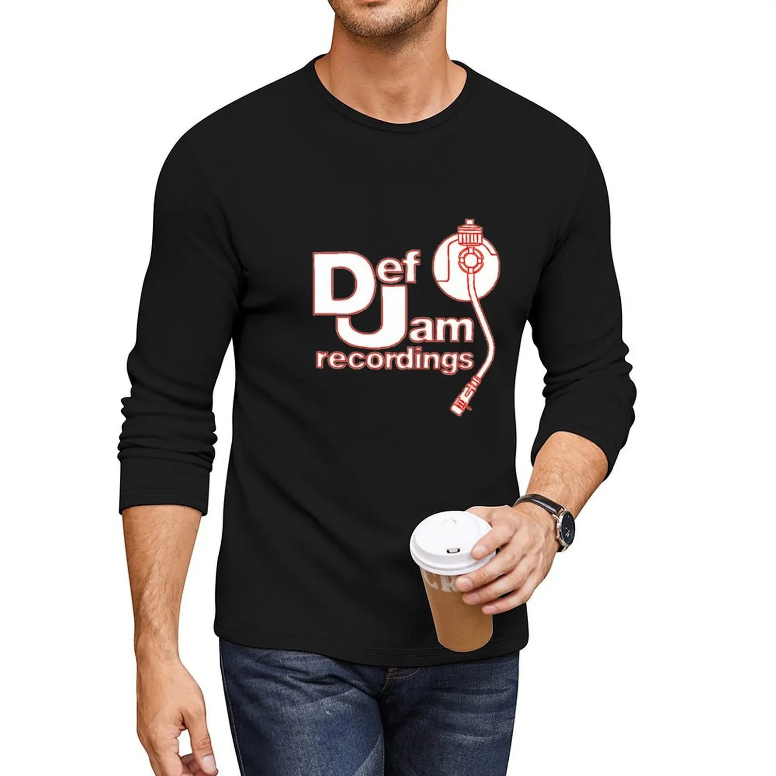 

Def Jam Red White Summer Vibe Long T-Shirt kawaii clothes anime Oversized t-shirt shirts graphic tees plain t shirts men