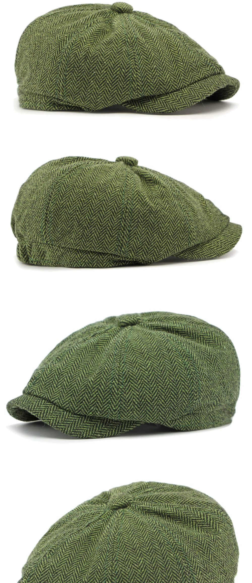 HT4608 Baskenmützen für Männer und Frauen, Künstler- und Maler-Baskenmütze, achteckige Baskenmütze, gestreifte Ivy-Flachmütze für Herren und Damen, Baskenmützen für Frühling, Herbst und Winter. – Detail 5