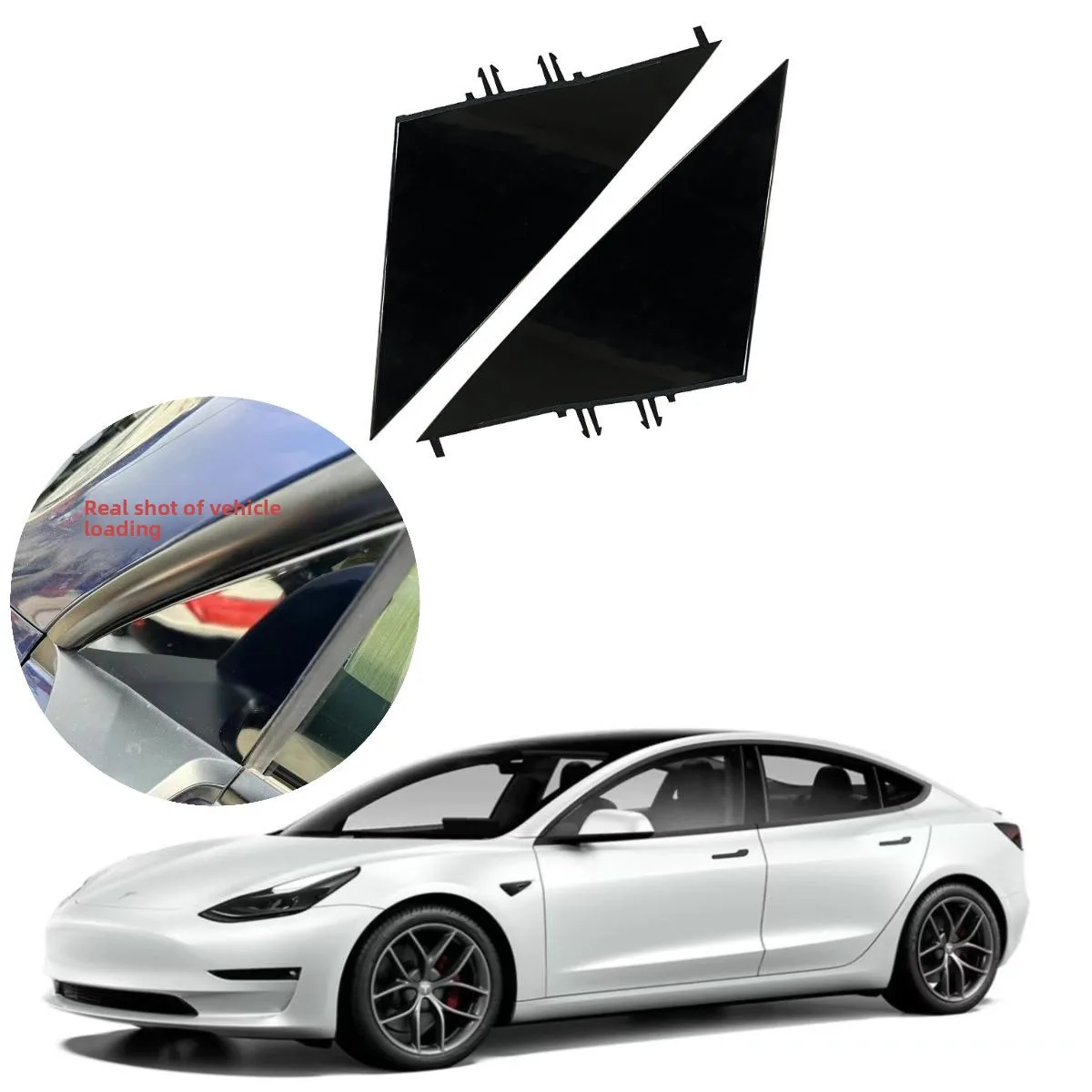 

Suitable for Tesla Model 3/Y rearview mirror base fixed triangle trim trim