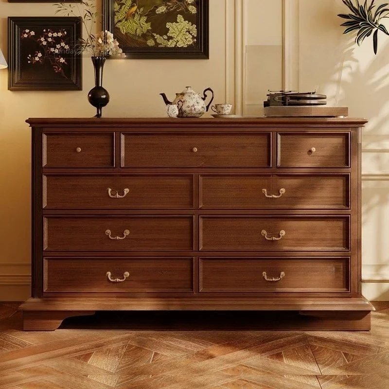 

S Средневековый комод цвета дерева, многофункциональный шкафчик, большой вместительный ящик, шкаф на крыльце