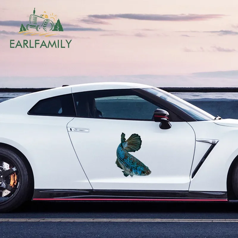 EARLFAMILY 43cm x 34.7cm For Female Betta Waterproof Car Stickers Vinyl Fine Decal Motorcycle Car Accessories Scratch-Proof