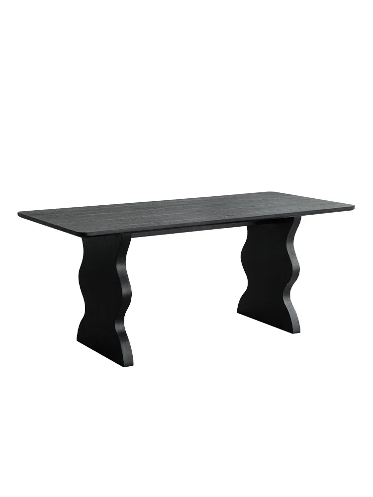 

Simple Modern Solid Wood Ash Dining Table Home Rectangular Advanced Table and Chair Combination