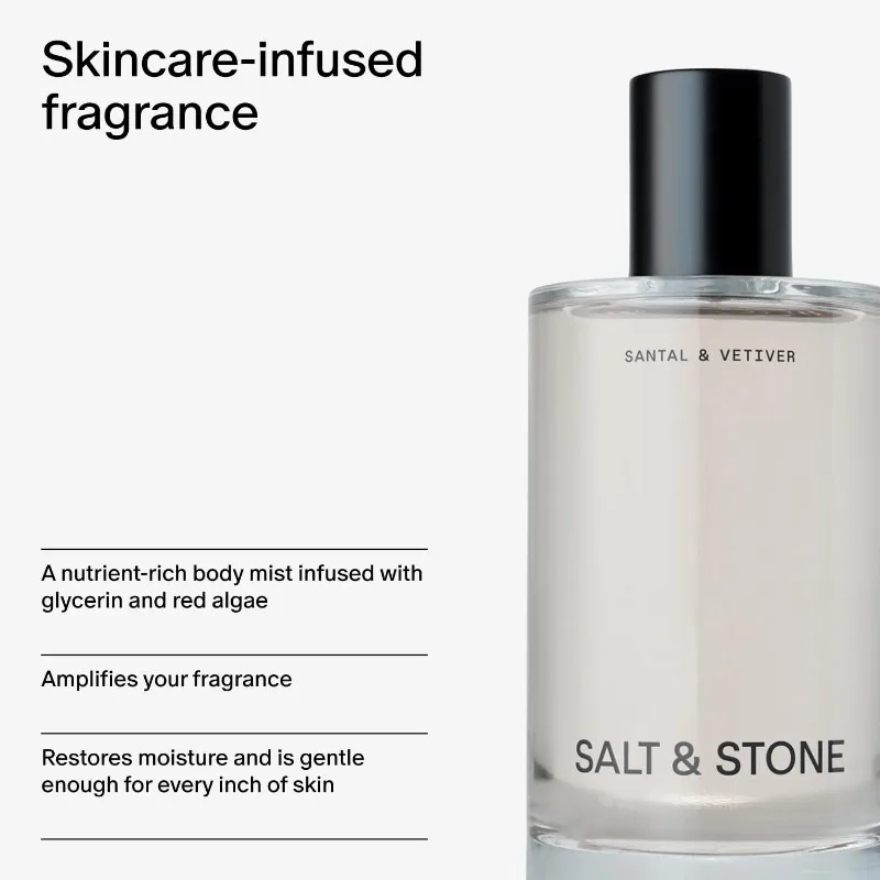 عطر Salt & Stone Body Mist Santal Vetiver Scent للعناية بالبشرة، بخاخ شعر الجسم للنساء والرجال