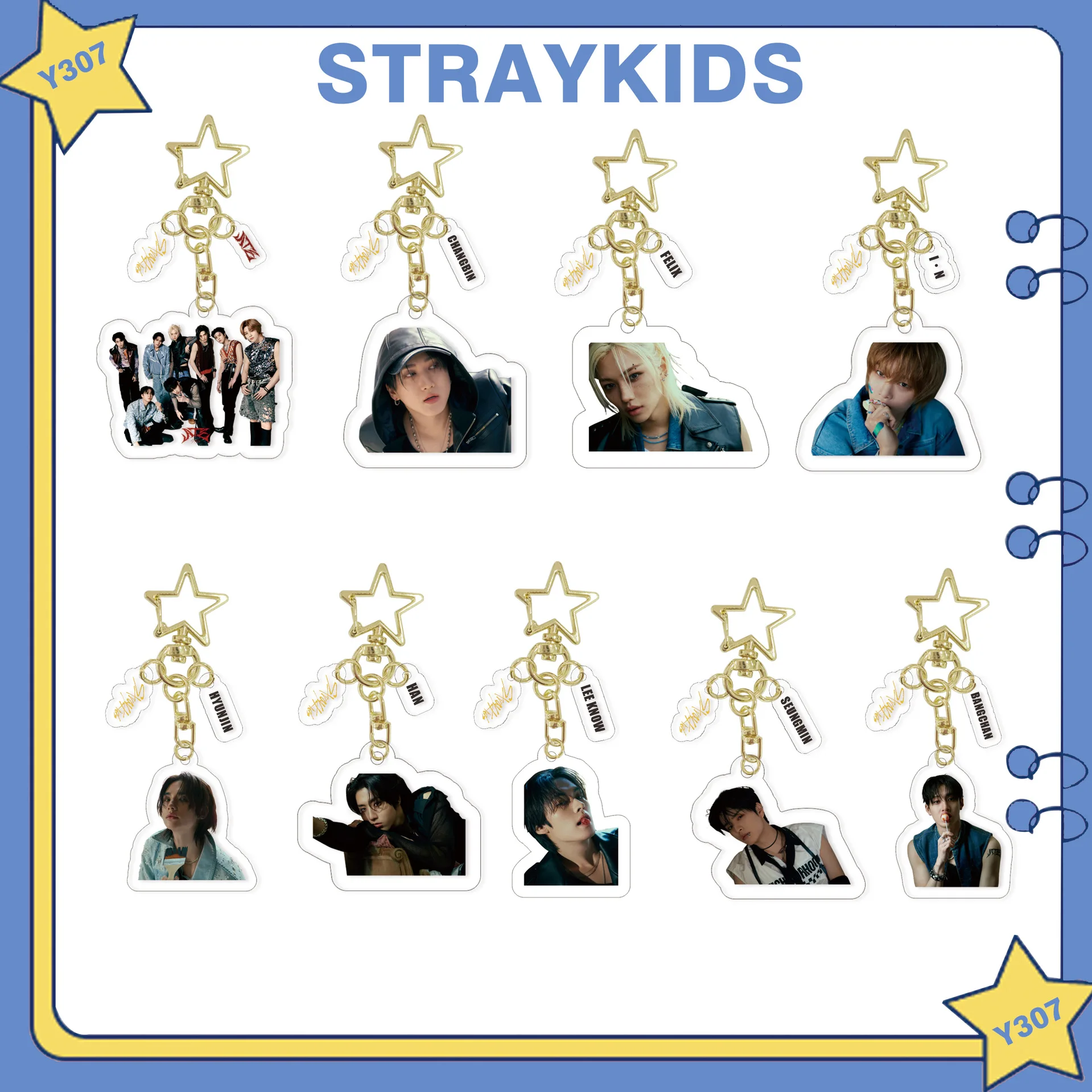 

Альбом Stray Kids "Разбитель" периферийные звезды FELIX HAN ювелирный кулон ювелирный брелок с пентаграммой периферийные звезды