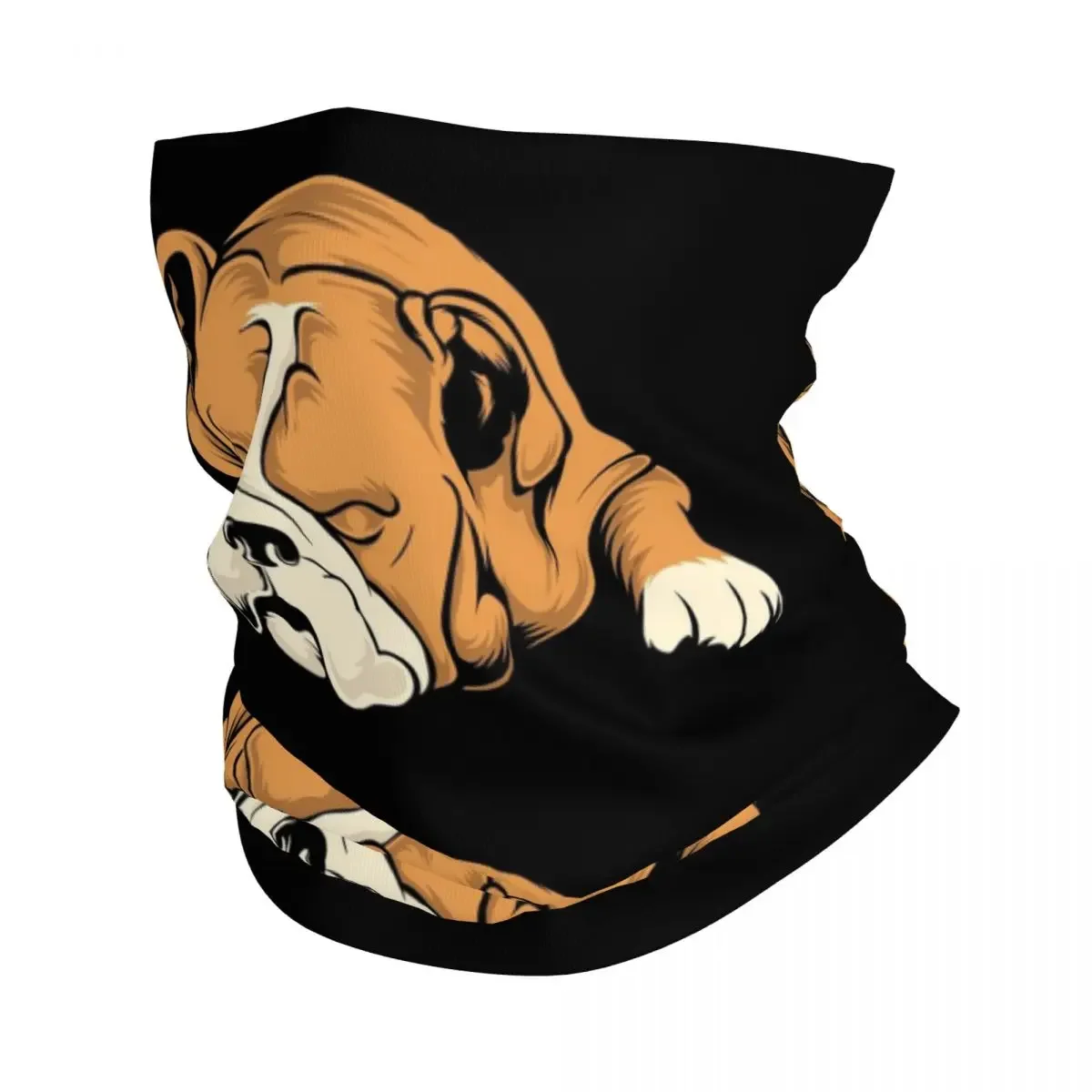 English Bulldog Bandana Neck Gaiter Printed Mask Scarf Multifunction FaceMask Outdoor Sports For Men Women Adult Washable