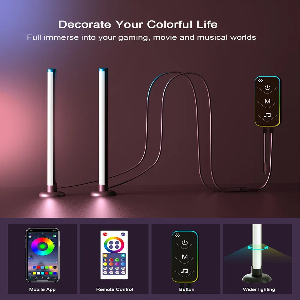 USB Tuya Wifi RGBIC LED muzyka rytmiczna atmosfera Pickup lampa PC Desktop dekoracja sypialni Nignt światła pilot aplikacji dla Alexa GoogleHome