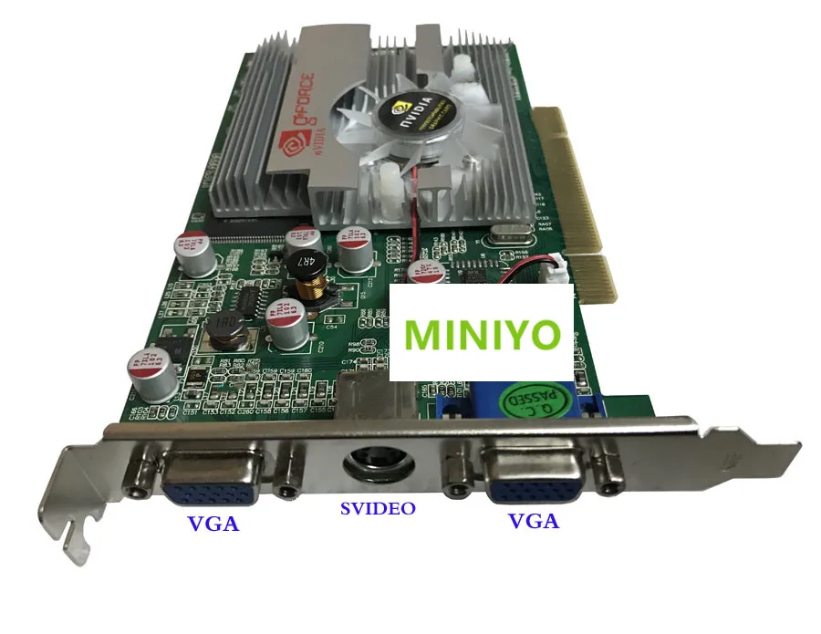 

For Nvideo GeForce FX5500 256M 125Bit PIC VGA+VGA+S-video Dx9.0 vdieo graphic card support Dual screen display