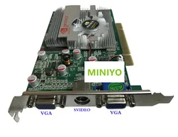 For Nvideo GeForce FX5500 256M 125Bit PIC VGA+VGA+S-video Dx9.0 vdieo graphic card support Dual screen display