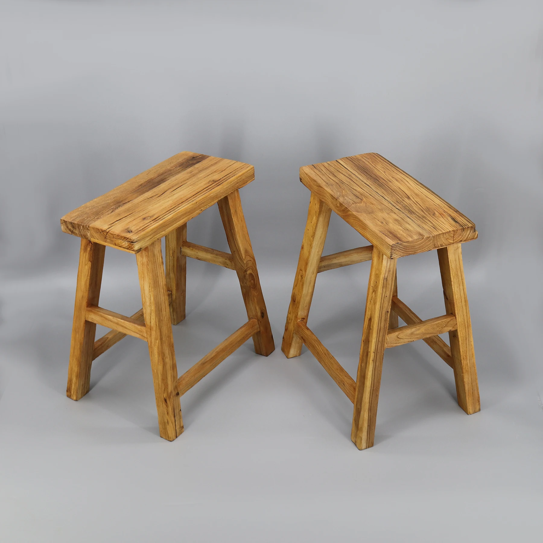 Solid Wooden Chair, Bathroom Bench, Rustic Stool