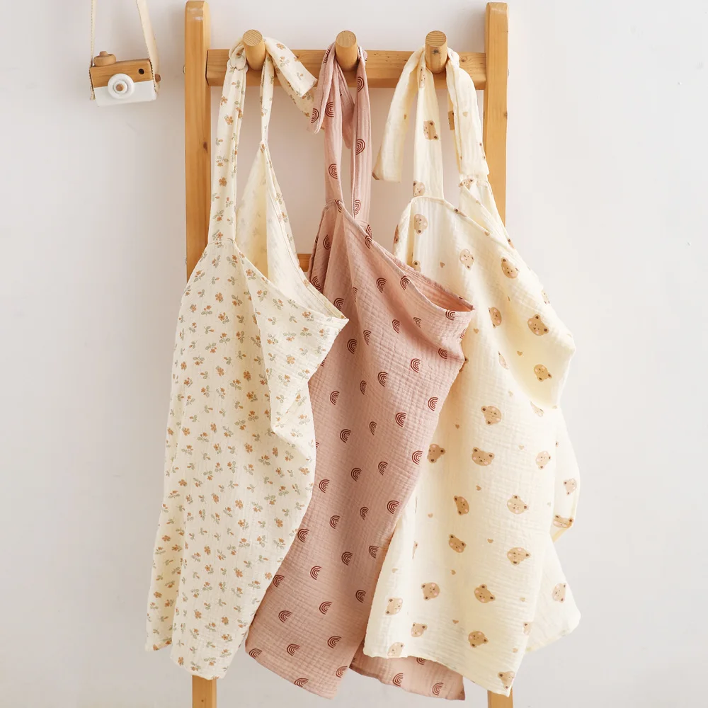 Новые хлопковые муслиновые пеленки для новорожденных, пеленки, одеяла, милая шаль для грудного вскармливания, полотенце, одеяло