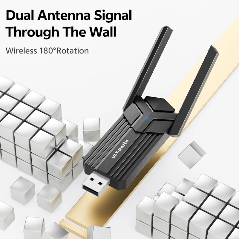 Wireless USB 1300Mbps WiFi Adapter Dual Band 2.4G 5GHz USB 3.0 WIFI USB Adapter 802.11ac Network With Antenna For Desktop Laptop