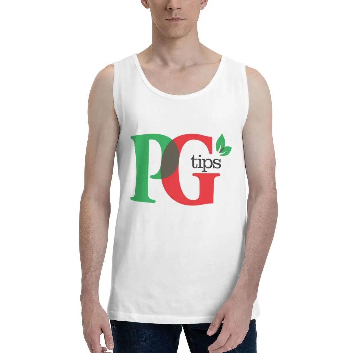 PG Tips 100% Baumwolle Herren Sweatshirt-Weste Ärmellose Kleidung T-Shirts Herren Tanktops T-Shirt