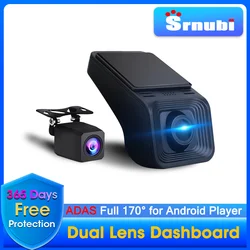 Car DVR Dash Cam Full HD Cyclic Recording ADAS LDWS Front And Rear Auto Recorder Hidden Type For Android Multimedia Player