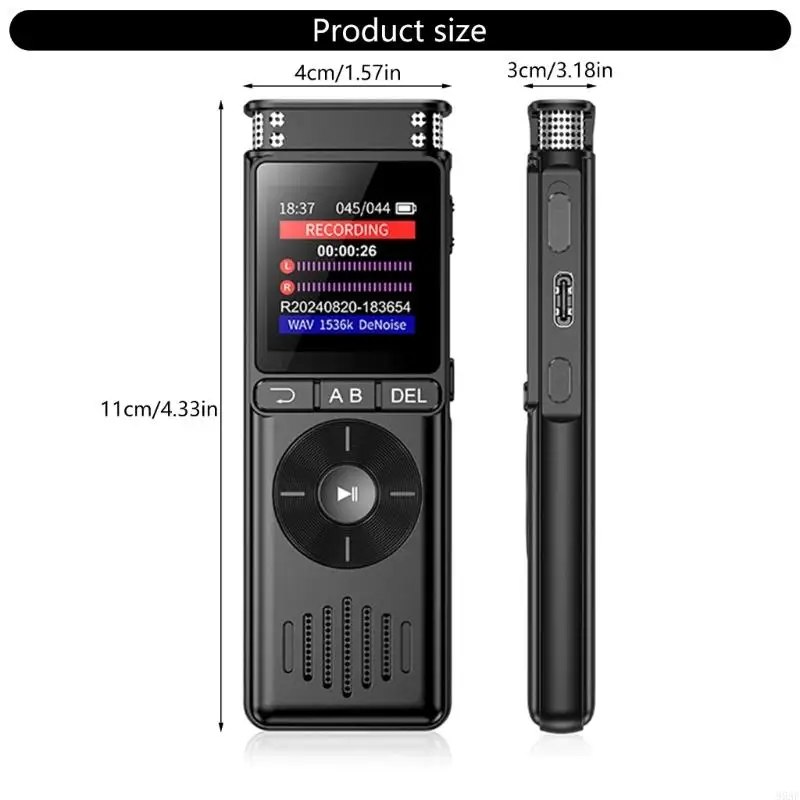 เครื่องบันทึกดิจิตอลความจุสูง 95af พร้อมเครื่องเล่นเพลง MP3 Playback ความเร็วที่ปรับได้